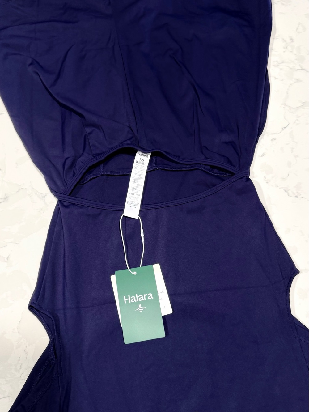 HALARA Navy Short-Sleeve Sweetheart Romper - Picture 9 of 11